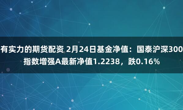 有实力的期货配资 2月24日基金净值：国泰沪深300指数增强A最新净值1.2238，跌0.16%