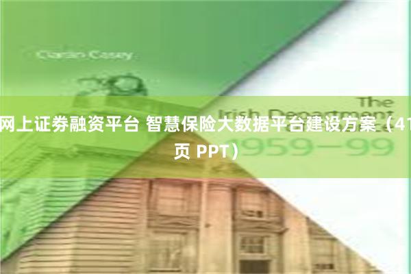 网上证劵融资平台 智慧保险大数据平台建设方案（41页 PPT）